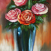 Картина со скрипкой натюрморт с розами