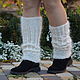  Fashionable down leggings of Milk color for women. Leg warmers. Down shop (TeploPuha34). My Livemaster. Фото №6
