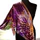 Silk scarf satin neck large multi-colored head. Shawls1. Silk scarves gift for Womans. My Livemaster. Фото №4