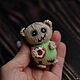 Scary toy, terrible bear with a donut, gothic figurine. Fun. crochetsofttoys. Online shopping on My Livemaster.  Фото №2