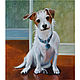 Картина маслом собака "Джек-Рассел-терьер", Картины, Белореченск,  Фото №1