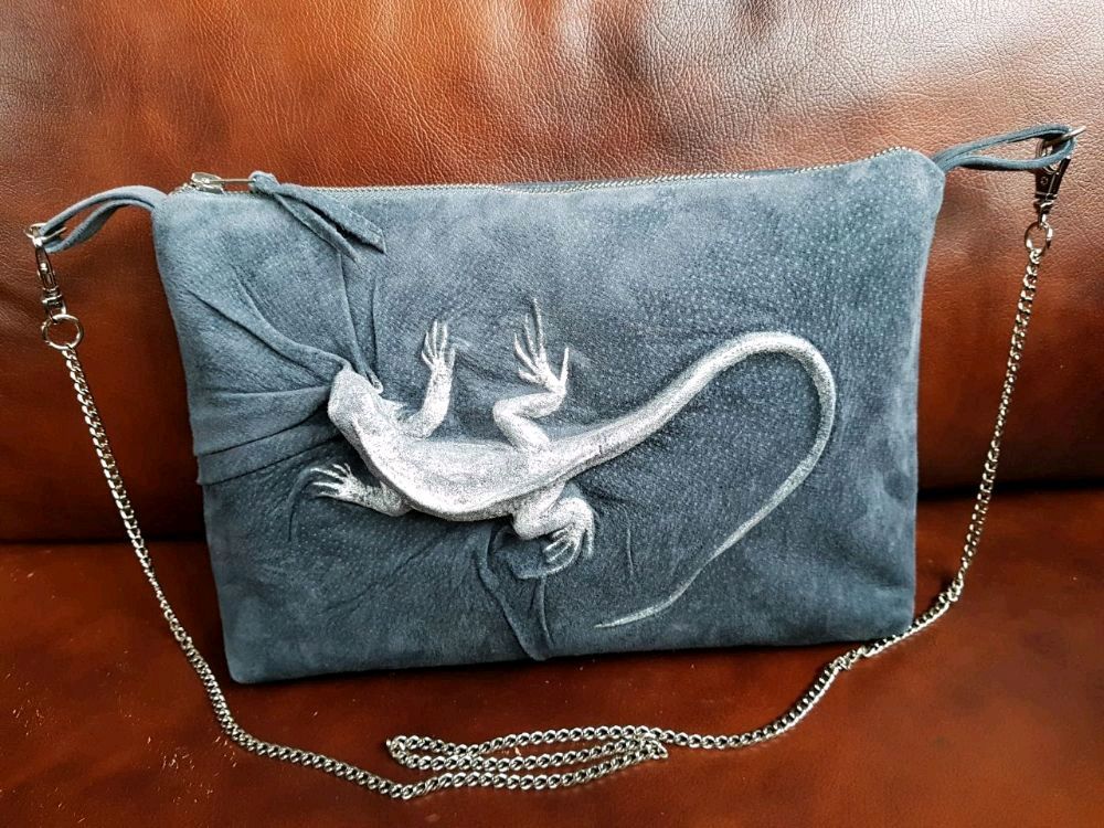 3D bag 'Iguana' made of natural suede, Crossbody bag, Moscow,  Фото №1