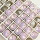 10 мм. Swarovski 4470 Cushion Square, Rose Water Opal, Кристаллы, Ильинское-Усово,  Фото №1
