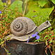 Mini Snail Made of Concrete Flower Pot Decor. Figurines. Decor concrete Azov Garden. My Livemaster. Фото №4