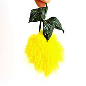 Украшения handmade. Livemaster - original item Lemon mink fur Brooch yellow as a gift. Handmade.