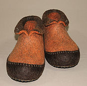 Brown boots-3 women's felted boots