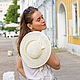 The author's wide-brimmed hat 'Aset'. color ivory. Hats1. Exclusive HATS. LANA ANISIMOVA.. My Livemaster. Фото №6