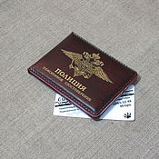 Канцелярские товары handmade. Livemaster - original item Police Pension Certificate Cover with Card Pocket. Handmade.