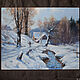 Oil painting 'Winter landscape with a skier', copy In. Morasa. Pictures. Zhanne Shepetova. My Livemaster. Фото №4
