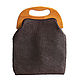 Bag with clasp a La Ostrich brown leather, Clasp Bag, Novosibirsk,  Фото №1