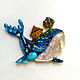 Brooch Miracle-Yudo fish-whale, Brooches, Moscow,  Фото №1