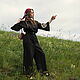 Black Linen Jumpsuit «Nadja». Jumpsuits & Rompers. mongolia. My Livemaster. Фото №5