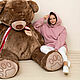 Hoodie with fleece dusty Rose Plus Size, Sweatshirts, Novosibirsk,  Фото №1