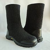 Обувь ручной работы handmade. Livemaster - original item Valenki boots for men with leather details h 25-30. Handmade.