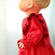 Одежда для кукол, красное платье для куклы из натурального льна. Одежда для кукол. Льняная одежда Molinialife. Ярмарка Мастеров.  Фото №4