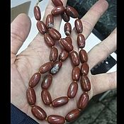 Винтаж handmade. Livemaster - original item NATURAL RED JASPER beads 62 cm.. Handmade.