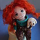 Текстильная кукла с собачкой. Куклы и пупсы. Veseldolls. Интернет-магазин Ярмарка Мастеров.  Фото №2