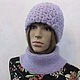Set - a cap with stars and a snood in pale lilac color. Headwear Sets. Cozy corner (nadejdamoshkina). Online shopping on My Livemaster.  Фото №2