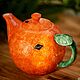 Tea-tangerine.. ceramic handmade. Teapots & Kettles. JaneCeramics. Online shopping on My Livemaster.  Фото №2