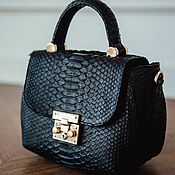 Сумки и аксессуары handmade. Livemaster - original item Black bag leather Python. Handmade.