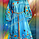 Dress 'Lazur' len, Dresses, Slavyansk-on-Kuban,  Фото №1