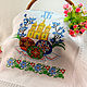 Easter napkin 'Church bells' Towel Easter. Swipe. Modern and vintage embroidery. My Livemaster. Фото №6