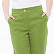Classic straight trousers made of coniferous linen, Pants, Tomsk,  Фото №1