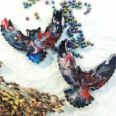 Украшения ручной работы. Ярмарка Мастеров - ручная работа Космические совы. Handmade.