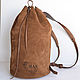 Suede backpak. Handecrafted. TOSCANA. Backpacks. MAX GINGER. Online shopping on My Livemaster.  Фото №2