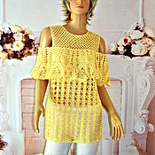 Одежда handmade. Livemaster - original item Summer blouse,size ,44-48.. Handmade.