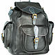 Leather backpack 'Middle' black, Backpacks, St. Petersburg,  Фото №1