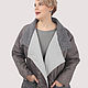 Jacket gray short under the belt plus size oversize. Outerwear Jackets. Yana Levashova Fashion. Online shopping on My Livemaster.  Фото №2