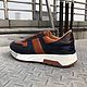 Crocodile leather sneakers, three colors, blue, brown, orange. Sneakers. SHOES&BAGS. My Livemaster. Фото №4