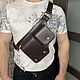 Men's leather waist bag, Men\'s bag, Moscow,  Фото №1