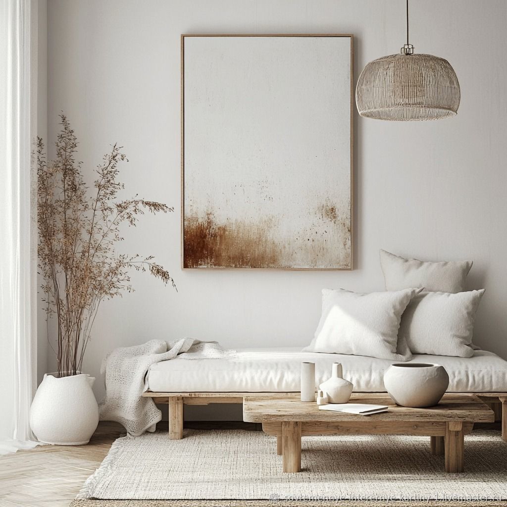 Абстрактная картина "Тишина" | Минимализм | Спокойные тона в интернет ...