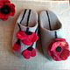 Women's home Slippers Red poppies, Slippers, Ulyanovsk,  Фото №1