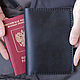 Leather black passport cover with card slots. Passport cover. KodamaLife. Online shopping on My Livemaster.  Фото №2