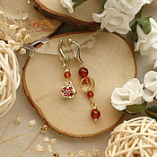 Украшения handmade. Livemaster - original item Garnet earrings with Carnelian. Handmade.