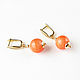 Orange earrings with jade 'Citrus' bright large earrings. Earrings. Irina Moro. My Livemaster. Фото №4