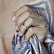 Фаланговое кольцо из серебра с кианитом, Фаланговое кольцо, Москва,  Фото №1
