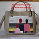 Leather artistic handbag "Malevich. Three female figures". Classic Bag. Leather  Art  Phantasy. Online shopping on My Livemaster.  Фото №2