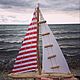 Drift wood boat with striped Sails. Interior elements. DriftwoodArt (DriftwoodArt). Online shopping on My Livemaster.  Фото №2