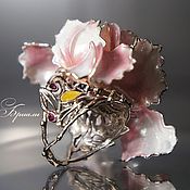 Украшения handmade. Livemaster - original item Collectible Silver Ring Precious Flower.. Handmade.