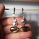 Ammolite earrings ' Modern'. Earrings. Interslesar  Dmitry Kosoplechev. My Livemaster. Фото №4