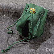 Фен-шуй и эзотерика handmade. Livemaster - original item Emerald-colored leather pouch. Handmade.