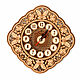 Wooden diamond clock 'Butterflies and roses' 24,5x24,5. Art.40023, Watch, Tomsk,  Фото №1