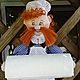 Кукла-держатель и пакетница на кухню "Поваренок", Интерьерная кукла, Красная Гора,  Фото №1