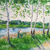 Картины: Пейзаж с рекой Трубеж