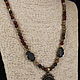 Necklace with pendant made of landscape jasper stones. Necklace. Magic box. My Livemaster. Фото №4