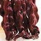 Natural hair for dolls (Bordeaux). Doll hair. Hair and everything for dolls. Ярмарка Мастеров.  Фото №6